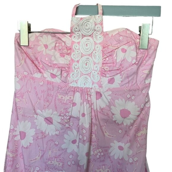 Lilly Pulitzer trapless Halter Dress in Pink Size 2 - Picture 4 of 13